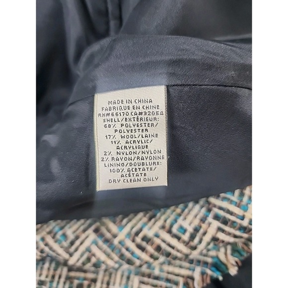 Anthropologie Elevenses Skirt 8 Tweed Wool‎ Blend Flounce Trumpet Office Siren - Picture 10 of 10